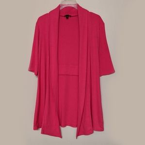 ♥️Draped Pink Fuchsia Open Front Express Cardigan